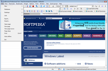 FineBrowser screenshot