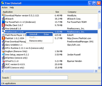 FineUninstall screenshot 2