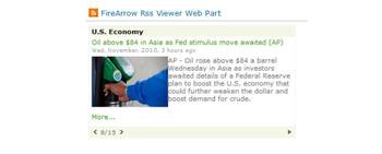 FireArrow Advanced RSS Viewer Web Part screenshot