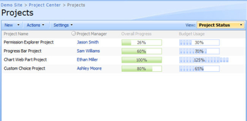 FireArrow SharePoint Progress Bar Column screenshot