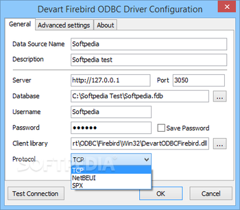 Firebird ODBC driver screenshot 2