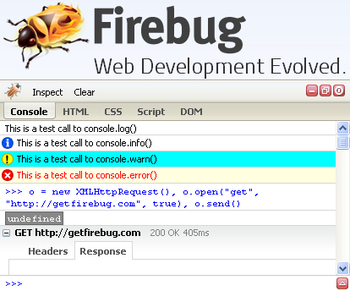 Firebug Lite screenshot