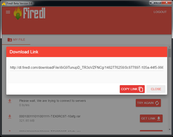 firedl v0.6 screenshot