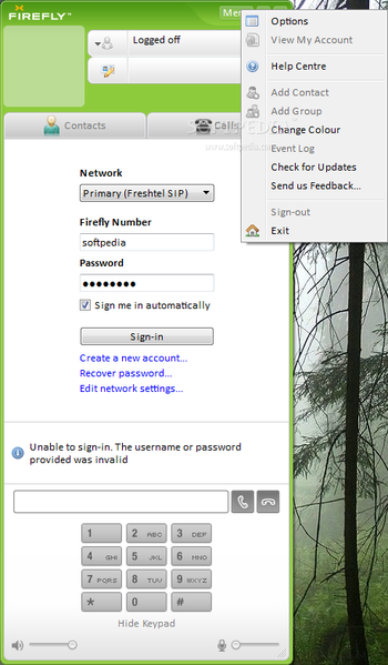 Firefly Softphone screenshot 2