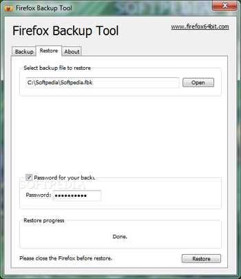 Firefox Backup Tool screenshot 2
