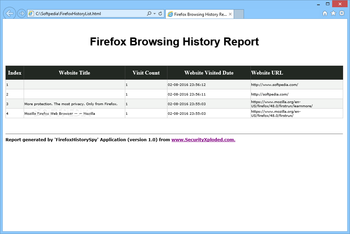 Firefox History Spy screenshot 2