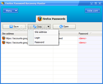 Firefox Password Recovery Master screenshot 2
