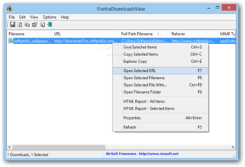 FirefoxDownloadsView screenshot