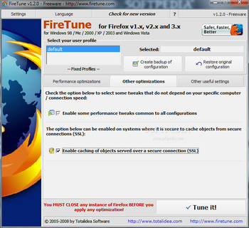 FireTune screenshot 2