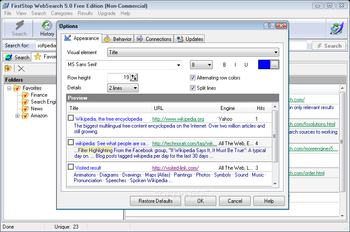 FirstStop WebSearch Standard Edition screenshot 3