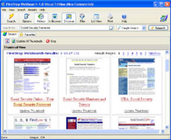 FirstStop WebSearch Visual Edition screenshot 2