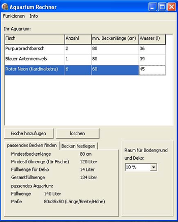 Fish Tank Calculator screenshot