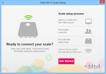 Fitbit Wi-Fi Scale Setup screenshot