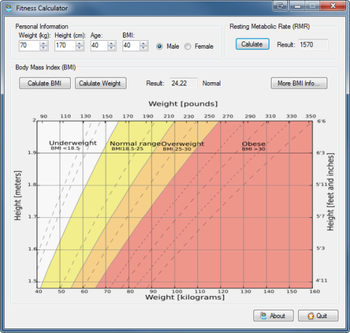 Fitness Calculator screenshot