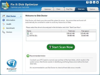 Fix-It Disk Optimiser screenshot