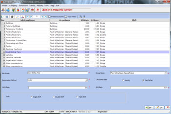 Fixed Asset Register screenshot 2