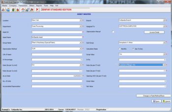 Fixed Asset Register screenshot 4