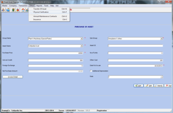 Fixed Asset Register screenshot 9