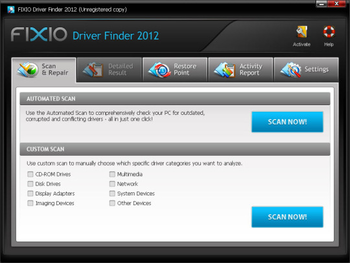 Fixio Driver Finder 2012 screenshot