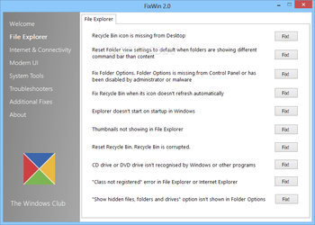 FixWin screenshot 2