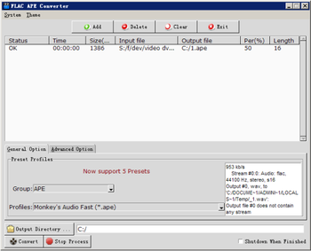 FLAC APE Converter screenshot