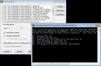 FLAC Frontend Portable screenshot