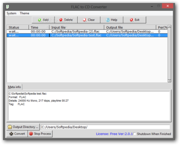 FLAC to CD Converter screenshot