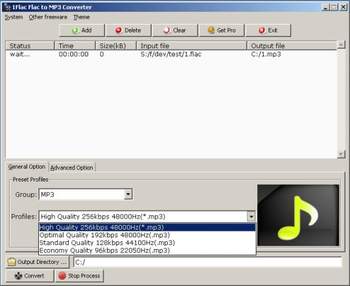 FLAC to MP3 Converter screenshot