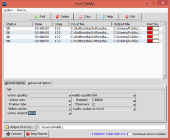 FLAC2WMA screenshot 2