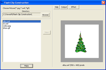 Flash Clip Construction screenshot