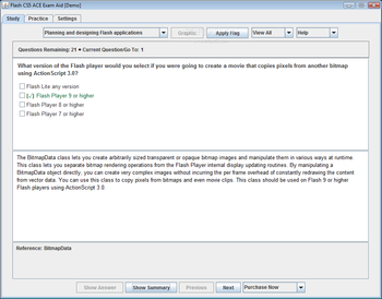 Flash CS5 ACE Exam Aid screenshot