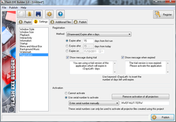Flash EXE Builder screenshot 12