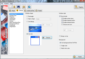 Flash EXE Builder screenshot 2