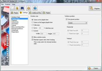 Flash EXE Builder screenshot 4