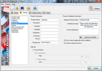 Flash EXE Builder screenshot 7