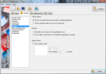 Flash EXE Builder screenshot 8