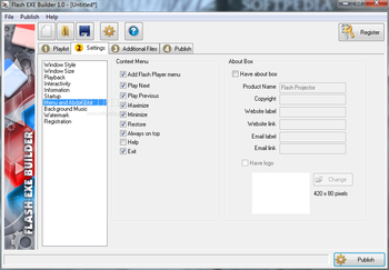 Flash EXE Builder screenshot 9