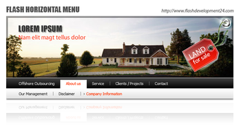 Flash Horizontal Menu by FD24 screenshot