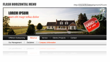Flash Horizontal Menu by FD24 screenshot 2