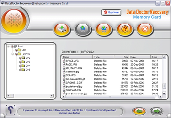 Flash Memory Card data retrieval screenshot 2