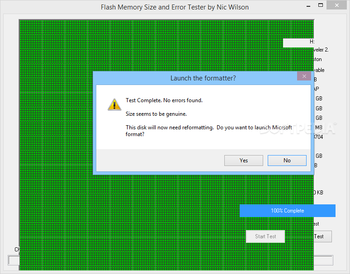 Flash Memory Size and Error Tester screenshot 2
