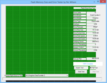 Flash Memory Size and Error Tester screenshot 3