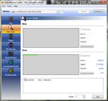 Flash Memory Toolkit screenshot 2