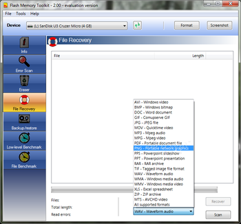 Flash Memory Toolkit screenshot 4