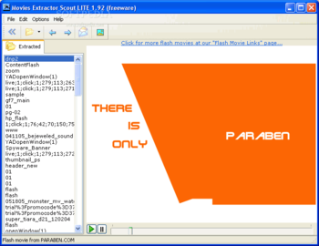 Flash Movie Extractor Scout LITE screenshot