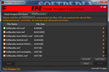 Flash Project Encrypter screenshot