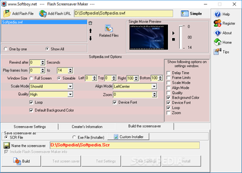 Flash Screensaver Maker screenshot