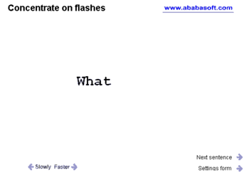 Flash speed reading screenshot 2