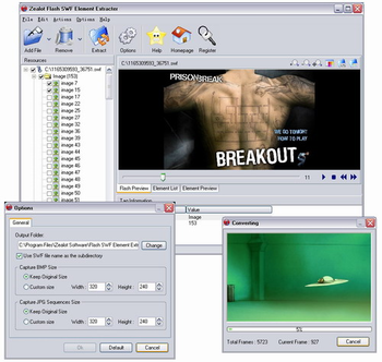 Flash SWF Element Extracter screenshot 2