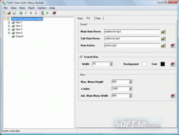 Flash Vista Style Menu Builder screenshot 3